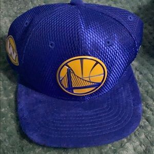 Blue warriors hat suede brim